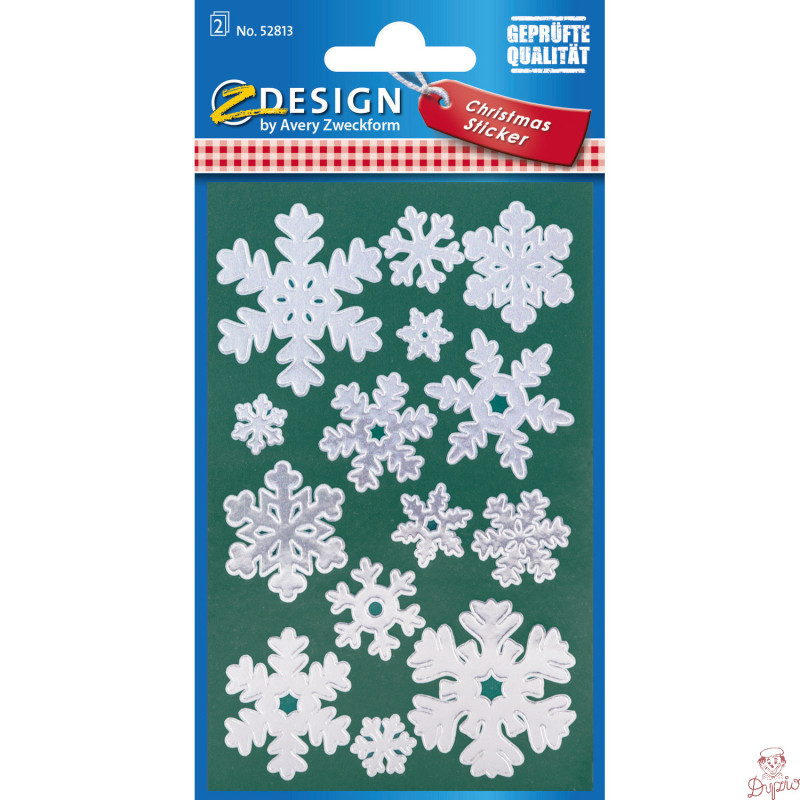 Naklejki Z-Design - srebrne śnieżki 52813 AVERY ZWECKFORM