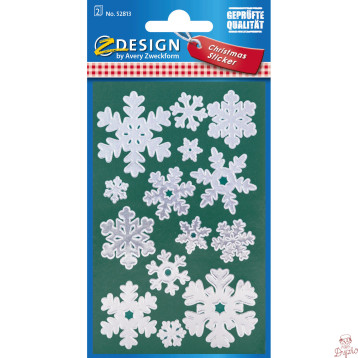 Naklejki Z-Design - srebrne śnieżki 52813 AVERY ZWECKFORM