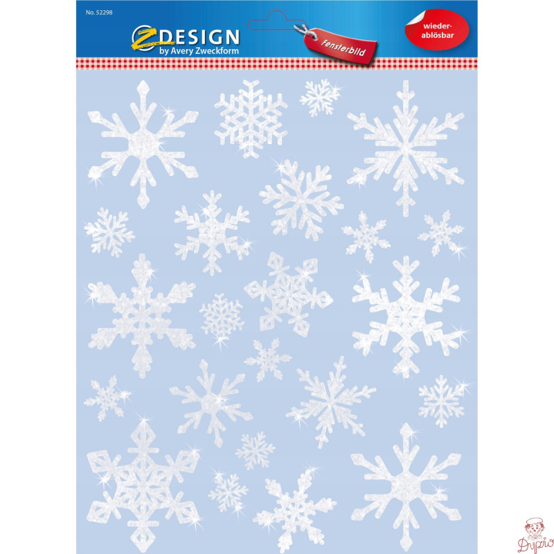 Naklejki foliowe Z-Design na okno - płatki śniegu 52298 AVERY ZWECKFORM
