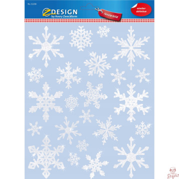 Naklejki foliowe Z-Design na okno - płatki śniegu 52298 AVERY ZWECKFORM