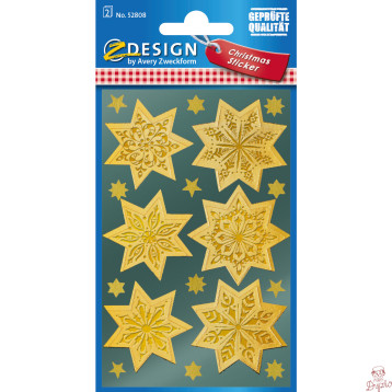 Naklejki Z-Design - złote gwiazdy 52808 AVERY ZWECKFORM