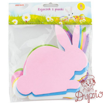Zajączek z pianki WIELKANOC PVE08 681454 (8SZT.)MIX