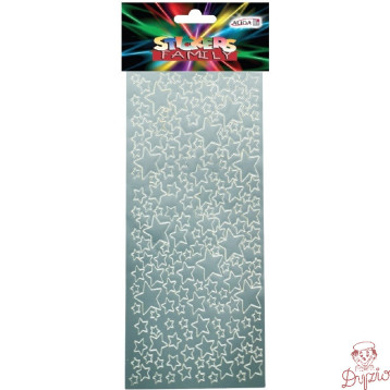 Naklejki gwiazdki złote/srebrne 10 cm x 23 cm NKX-5368 ALIGA