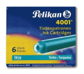 Naboje krótkie turkusowe (6szt.) 400142569 PELIKAN