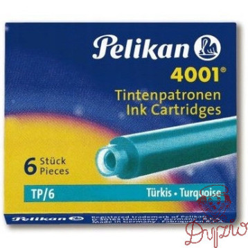 Naboje krótkie turkusowe (6szt.) 400142569 PELIKAN