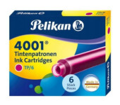 Naboje krókie ciemne różowe (6szt.) 100435993 PELIKAN