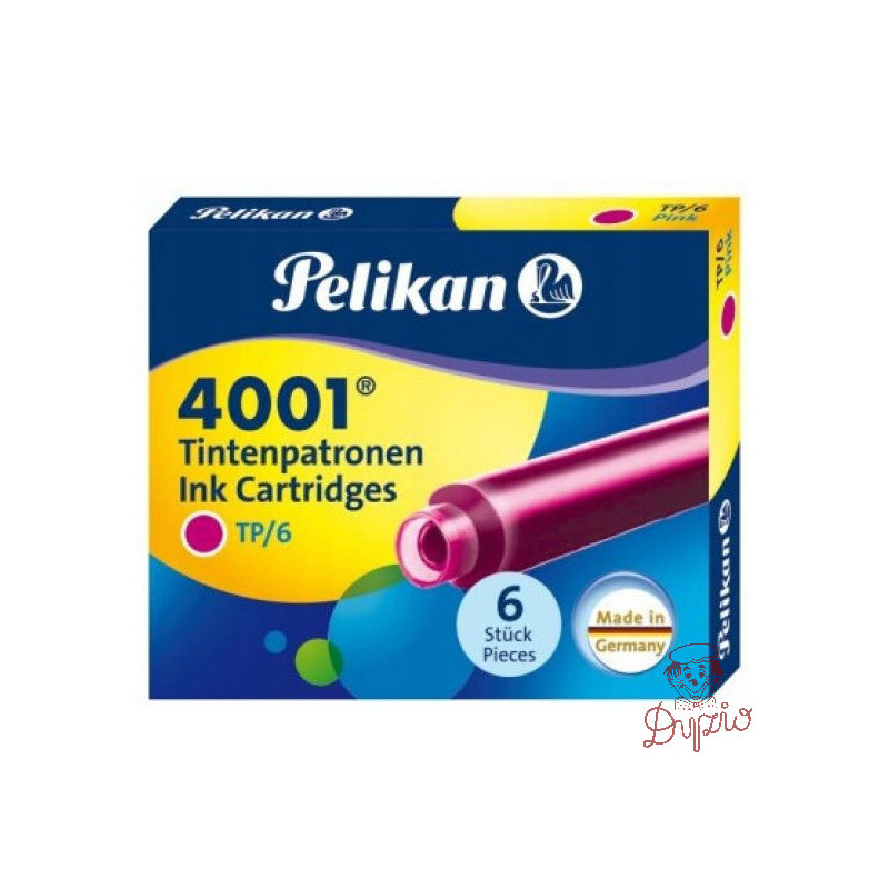 Naboje krókie ciemne różowe (6szt.) 100435993 PELIKAN