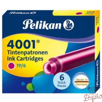 Naboje krókie ciemne różowe (6szt.) 100435993 PELIKAN