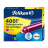 Naboje krókie ciemne różowe (6szt.) 100435993 PELIKAN