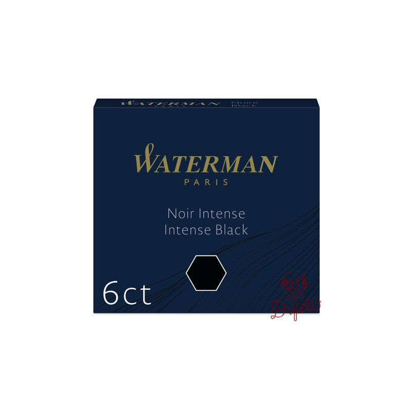 Naboje krótkie WATERMAN (6 sztuk) czarne 2052011 / S0110940
