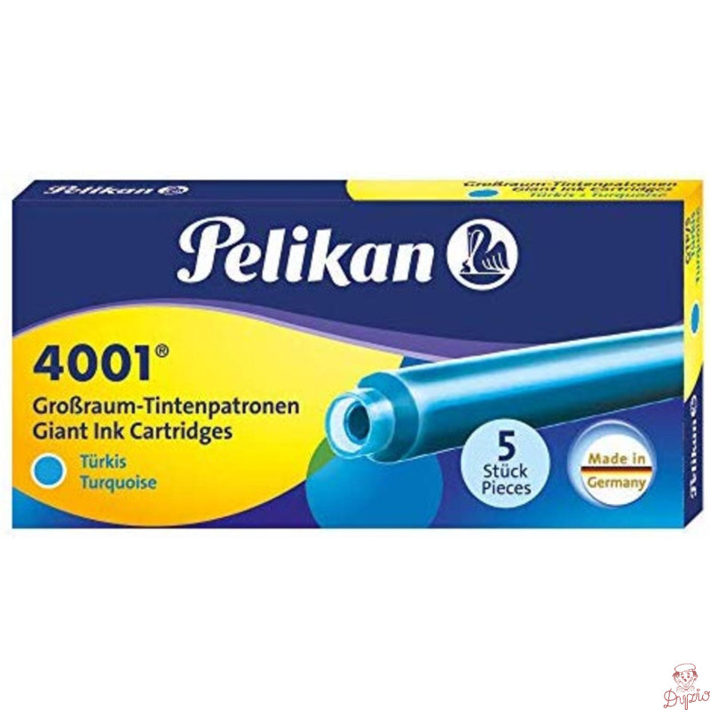 Naboje długie turkusowe GTP/5 (5szt.) PELIKAN