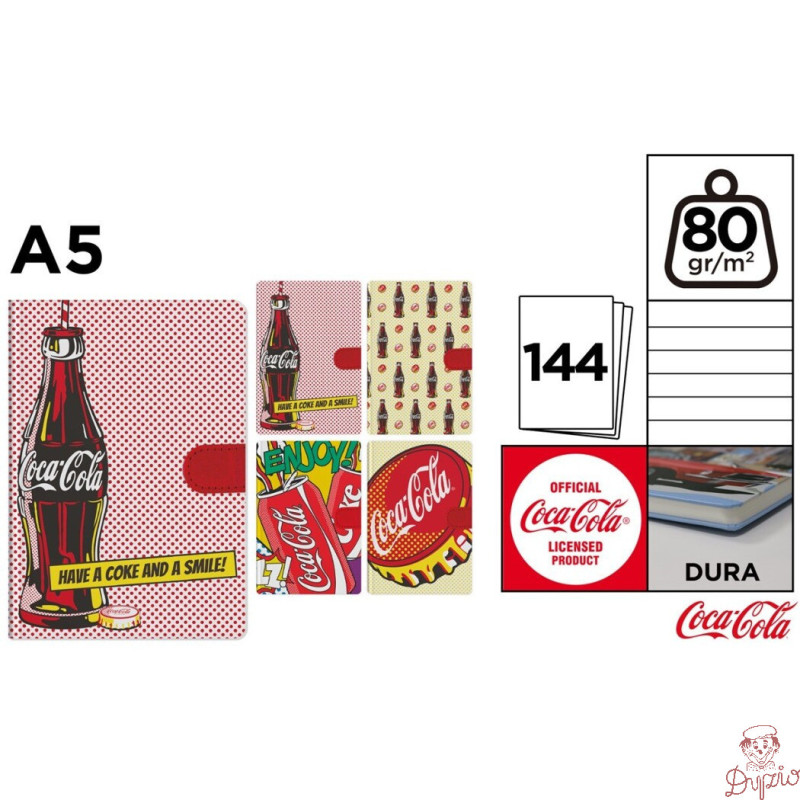 Notatnik A5 144k. linia napoje COCA-COLA mix CC024 MP Poland
