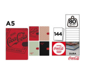 Notatnik A5 144k. linia logo COCA-COLA mix wzorów CC023 MP Poland