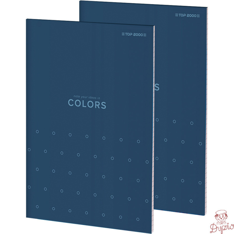Blok notatnikowy w kratkę A6 notatnik 50 kartek klejony COLORS 400169237 TOP 2000