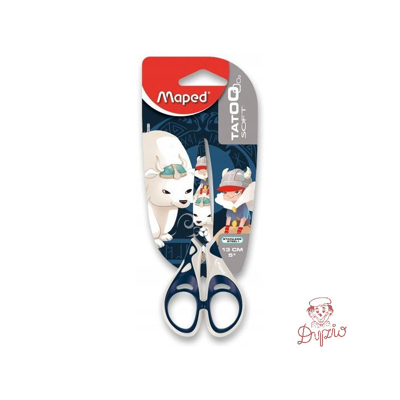 Nożyczki 13cm.TATOO mix 3 wzorów blister MAPED 464910