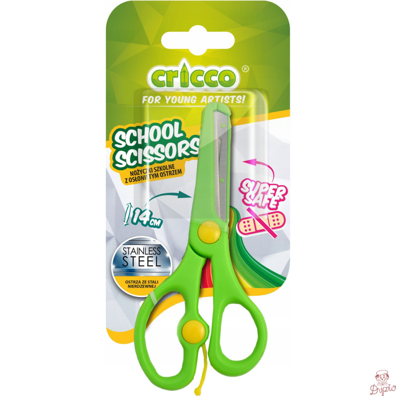 Nożyczki szkolne z osłoniętym ostrzem 14cm CR420 CRICCO