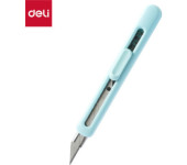 Nożyk biurowy LonGreen ostrze łamane 9mm niebieski EM411-BL DELI