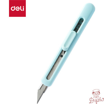 Nożyk biurowy LonGreen ostrze łamane 9mm niebieski EM411-BL DELI