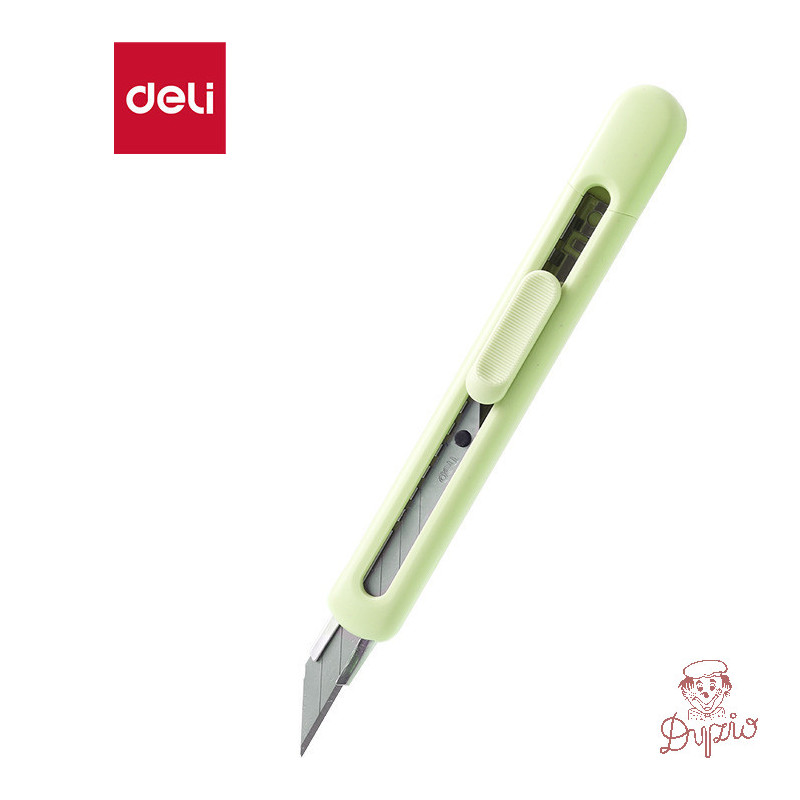 Nożyk biurowy LonGreen ostrze łamane 9mm zielony EM411-GR DELI