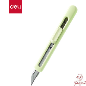 Nożyk biurowy LonGreen ostrze łamane 9mm zielony EM411-GR DELI