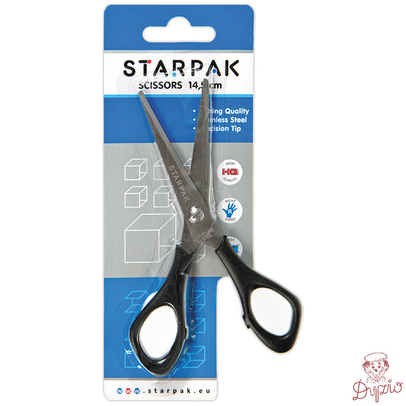 Nożyczki metalowe 145mm z gumową rączką 141160 STARPAK