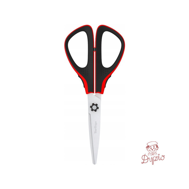 Nożyczki 17,5cm Easycut 300 soft grip czerwone 326316 BERLINGO