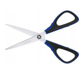 Nożyczki 20cm Easycut 300 soft grip niebieskie 326323 BERLINGO