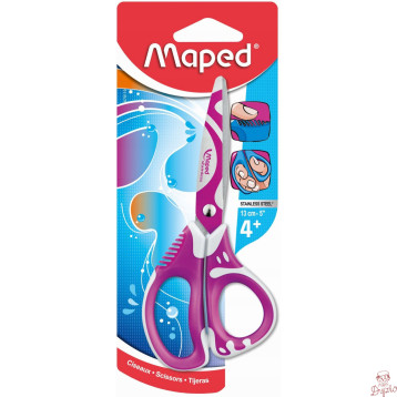 Nożyczki szkolne Zenoa Fit asymetryczne 13cm Blister 670110 MAPED