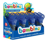 Nożyczki szkolne z podziałką ( 24 sztuki) , display BAMBINO
