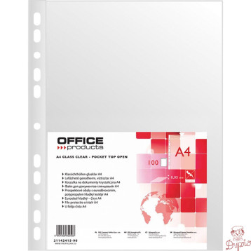 Koszulka krystaliczna A4 PP 50mic (100szt.) w folii 21142415-90 OFFICE PRODUCTS