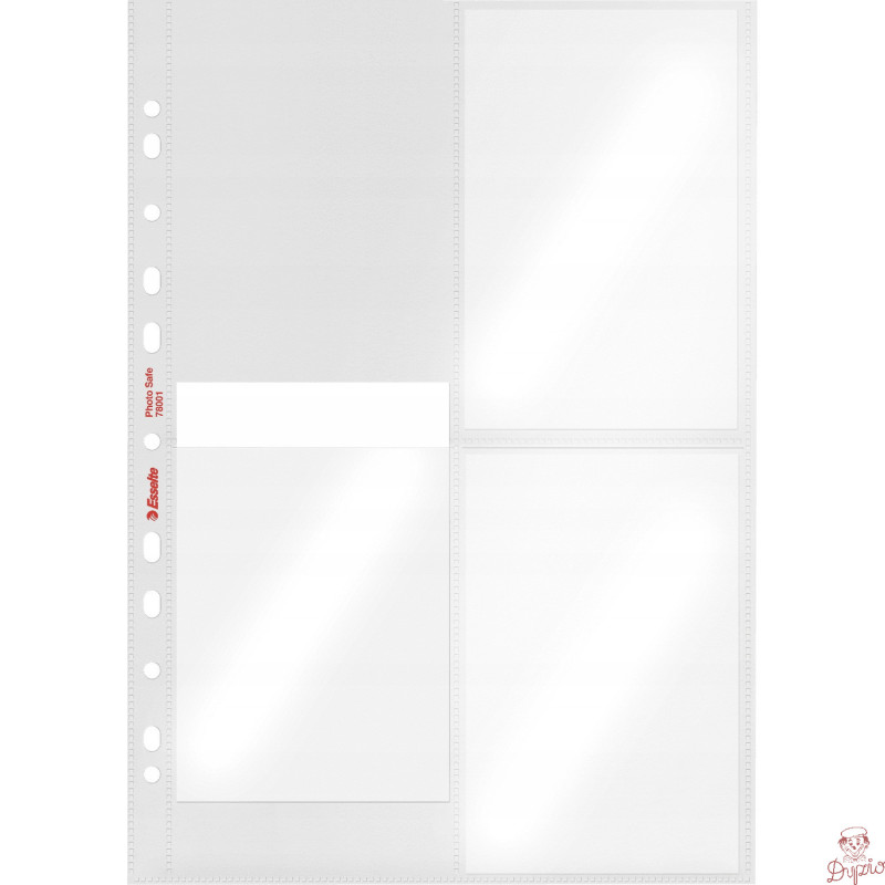 Koszulki krystaliczne na zdjęcia 10x15cm pionowe 80mic 10 sztuk 78001 ESSELTE