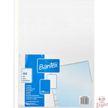 Koszulki groszkowe na dokumenty A4 50mic 100 sztuk 100550109 BANTEX