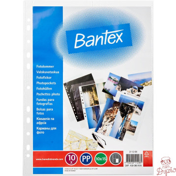Koszulki na ZDJĘCIA pionowe 10x15 PP 100mic(10szt) 100080935 BANTEX