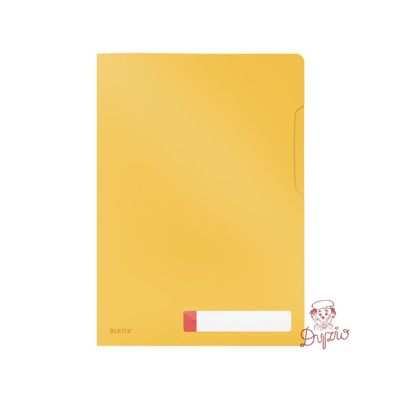 Folder A4 z kieszonką na etykietę, żółty 47080019 LEITZ