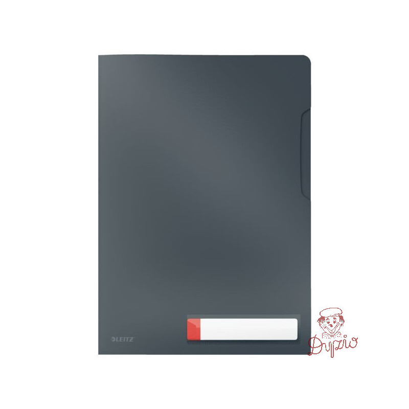 Folder A4 z kieszonką na etykietę, szara 47080089 LEITZ