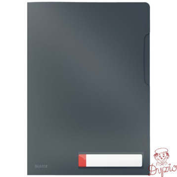 Folder A4 z kieszonką na etykietę, szara 47080089 LEITZ