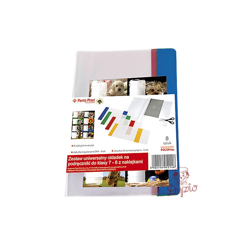 Okładki na podręczniki do klasy 7-8 z naklejkami 0402-0147-99 PANTA PLAST