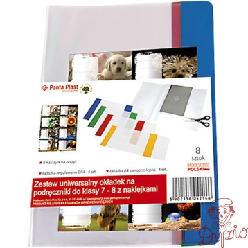 Okładki na podręczniki do klasy 7-8 z naklejkami 0402-0147-99 PANTA PLAST