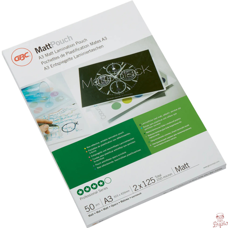 Folia do laminacji GBC Pouch A3 125Mic matt 50szt.3747521