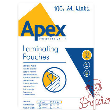 Folia do laminacji A4 light 75-80mic. (100szt.) APEX 6003201 FELLOWES