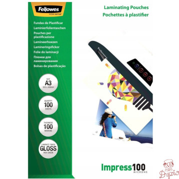 Folia do laminowania A3 100mic FELLOWES (100) 5351205