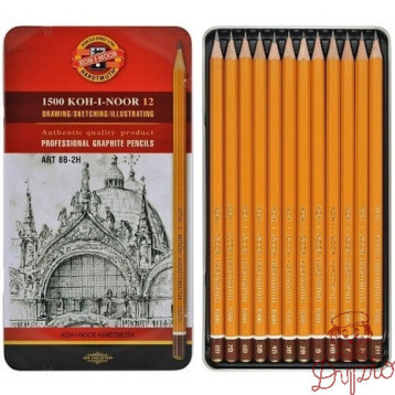 Ołówek grafitowy ART komplet 8B-2H 12szt. 1502/II KOH-I-NOOR