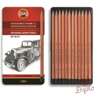 Ołówek grafitowy 1512 ART NATUR 8B-2H komplet 12 szt. KOH-I-NOOR