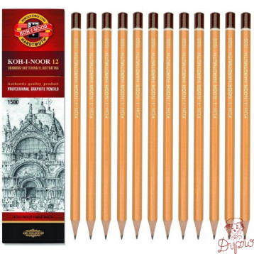 Ołówek grafitowy 1500-8B (12) KOH-I-NOOR