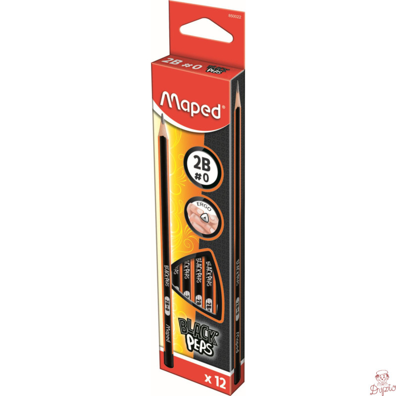 Ołówek drewniany BLACKPEPS 2B MAPED 850022