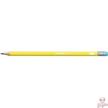 Ołówek STABILO 160 z gumką HB yellow 2160/05-HB