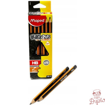 Ołówek BLACKPEPS JUMBO HB 854021 MAPED