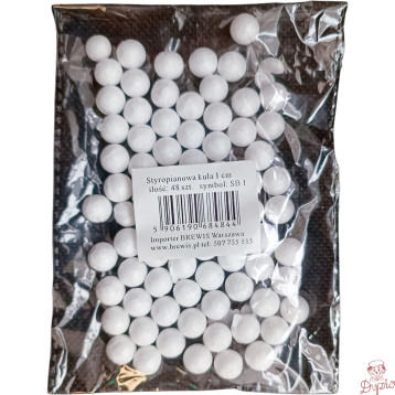 Kulki styropianowe 1cm, (48 sztuk) SB1 BREWIS