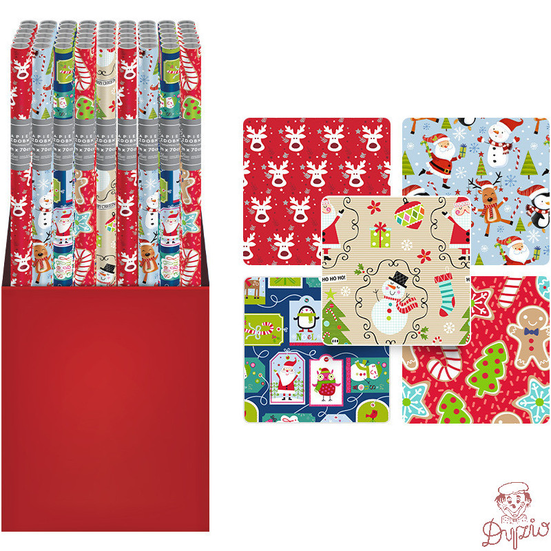 Papier świąteczny CHRISTMAS KIDS 200x70cm INTERDRUK