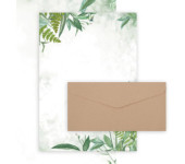 Papeteria ozdobna A4 Arkusz FLORA 100g.(20ark.) +koperta DL ciemnobeżowa (10szt.) 206122 Galeria Papieru